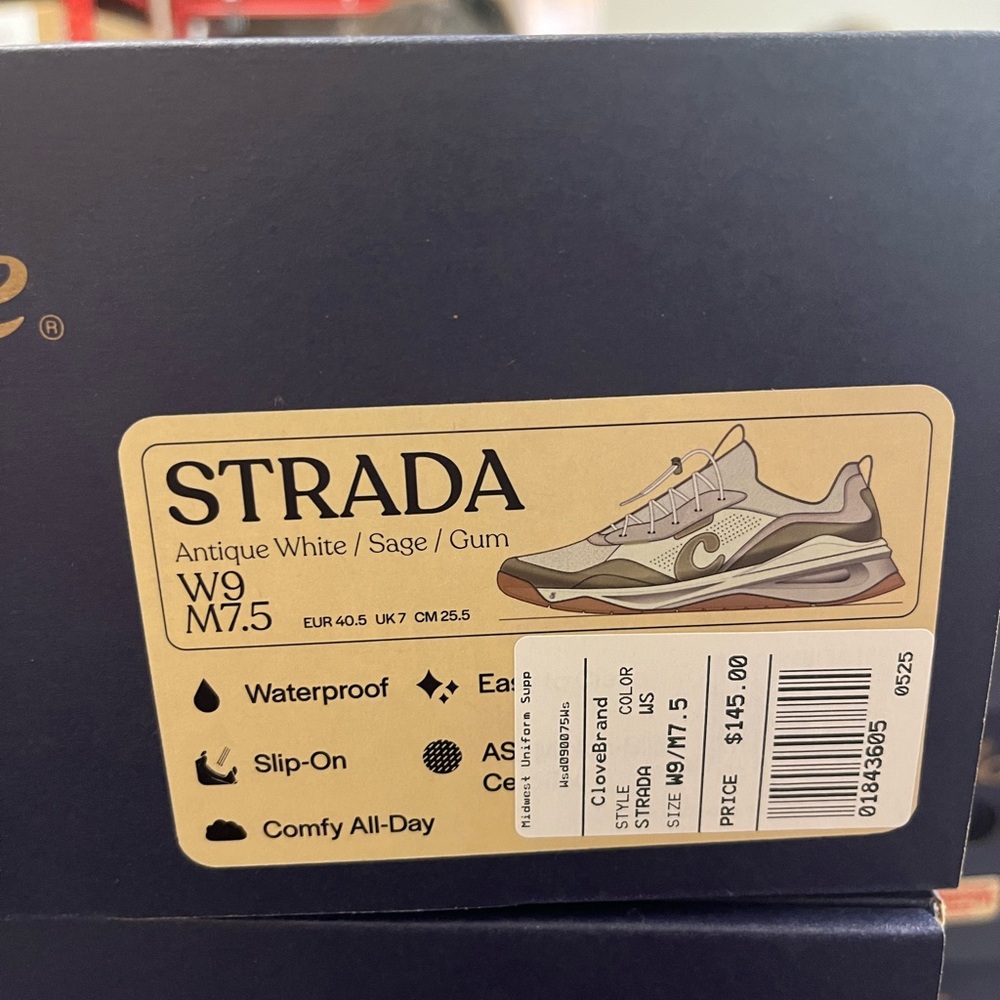 NIB Clove Strada Antique White And Sage Women's Sneakers - Picture 12 of 15